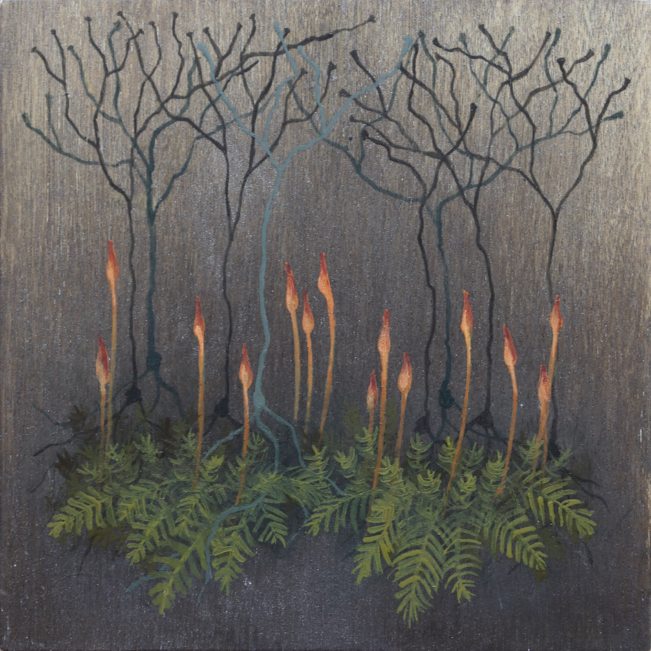 Oil Painting: Moss, Nerve, Circuit